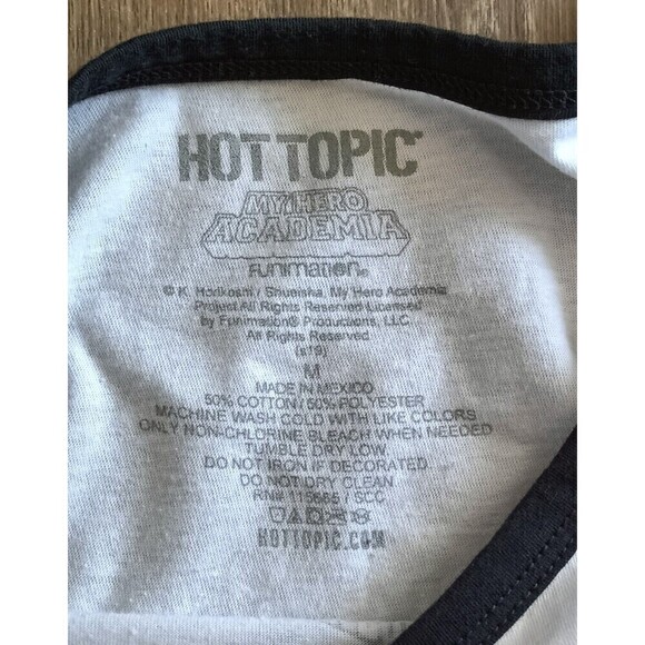 Funimation My Hero Academia Shoto Todoroki T Shirt Size Medium Ringer Tee - Picture 6 of 9